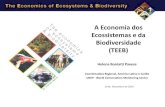 A Economia dos Ecossistemas e da Biodiversidade (TEEB)€¦ · A Economia dos Ecossistemas e da Biodiversidade (TEEB) Helena Boniatti Pavese Coordenadora Regional, América Latina