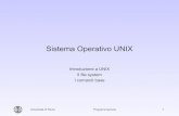 Sistema Operativo UNIX - Paviavision.unipv.it › corsi › Programmazione › lucidi › Pr-02.pdf · 2015-10-27 · Sistema Operativo UNIX Introduzione a UNIX Il file system I comandi