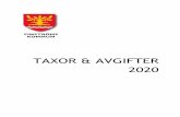 TAXOR & AVGIFTER 2020 - Finström...Av Finströms kommun anställd personal vid utfärdade av, matrikelutdrag, arbetsintyg och löneintygshandlingar som behövs för ansökan om pension