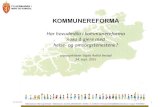 KOMMUNEREFORMA - WordPress.com · •Formannskap og kommunestyret sentral –regionråda involvert •Skjønnsmidlar •Kontaktpersonar ... 1532 Giske Ålesund 36,2 % 1534 Haram Ålesund
