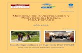 Memoria de Investigación y Proyección Social · Proyecto Interregional y Multidisciplinario ..... 35 Resultados de Proyección Social en cifras ... cerradura electrónica con el