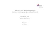 Strukturierte Programmierung · Strukturierte Programmierung Bachelor-Studiengang Angewandte Informatik Hans-Werner Lang Hochschule Flensburg Vorlesung 4 15.10.2019