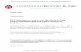 ERS Statement on harmonised standards for lung …...2018/10/18  · ERS Statement on harmonised standards for lung cancer registration and lung cancer services in Europe A L Rich1,