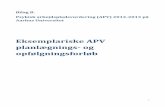 Eksemplariske APV planlægnings og opfølgningsforløb · 2013-09-26 · 3 Eksemplariske forløb: Den fælles proces og hovedområdernes særskilte opfølgning Formålet med APV processen