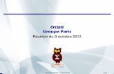OSSIR Groupe ParisRéunion OSSIR du 09/10/2012 page 3 Avis Microsoft Septembre 2012 •MS12-061 XSS dans Visual Studio 2010 "Team Foundation Server" –Affecte: Visual Studio 2010