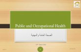 Public and Occupational Health - جامعة الشام الخاصة Six... · •Build capacity for policy development, leadership, health promotion practice, knowledge transfer and