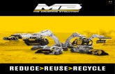 REDUCE REUSE RECYCLE - MB CRUSHER€¦ · reduce >reuse >recycle 100% qualidade superior 100% de dedicaÇÃo ao cliente com coraÇÃo mb mais de 60 anos de experiencia 7 filiais ao