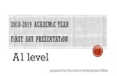 2018-2019 academıc year fırst day presentatıon Day...11 ubat 2019 Bahar dönemi derslerinin balangıcı 16 Ocak 2019 18 Ocak 2019 *IYS için geçme notu ... (In-class Writing, Presentation,