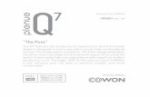 사용설명서 ver. 1 - Cowondownload.cowon.com › data › C09 › Q7_manual_1.1K_web.pdf · 2018-05-29 · cowon q7 7 + 제품 사용 시 주의사항 제품의 올바른 사용과