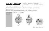 KERN HCB / HCN€¦ · KERN &Sohn GmbH Ziegelei 1 D-72336 Balingen . E-mail: info@kern-sohn.com Tel.: +49-[0]7433-9933-0 Fax: +49-[0]7433-9933-149 : Internet: ; Libretto d’istruzioni