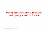 Parabole traslate e funzioni del tipo y ax2 bx c - …...Attività 2. Parabole traslate e funzioni del tipo y = ax2 + bx + c Bruna Cavallaro, Treccani scuola 4 Riprendiamo la domanda: