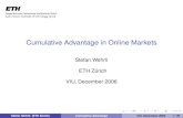 Cumulative Advantage in Online Markets - uni-muenchen.de · Cumulative Advantage (CA) "Cumulative advantage [...] refers to the social process through which various kinds of opportunities