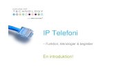 01.00 - Introduktion til IP telefoni.ppt ...mars.tekkom.dk/mediawiki/images/...til_IP_telefoni.pdf · Pakke-koblet netværk IP netværk er pakke-koblet ... velkommen RTP 1 RTP 2 RTP