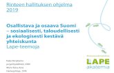 Osallistava ja osaava Suomi – sosiaalisesti, …...Jatkuvuutta ja uutta • Perusopetuksen tasa -arvo-ohjelmaa jatketaan ja uutena myös varhaiskasvatuksen tasa -arvo-ohjelma •