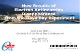 New Results of Electron Antineutrino Disappearance From ... › ~partsem › fy13 › BNL_Ling_dayabay.pdf · New Results of Electron Antineutrino Disappearance From the Daya Bay