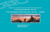 TALOUSARVIO 2018 TALOUSSUUNNITELMA 2018 - …...Talousarvio 2018 Taloussuunnitelma 2018 - 2020 6 Seuraavissa taulukoissa (taulukot 3 – 8) on esitetty Raahen seutukunnan asukkaiden