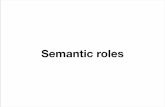 Semantic roles - Michigan State University · 2007-10-30 · Semantic roles (0) a. The d og bit t he man. b. The man bit t he dog. Thematic (or θ-roles) are semantic roles that constituents