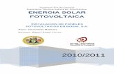 Proyecto Fin de Carrera Ingeniería Técnica Industrial ...zaguan.unizar.es/record/6217/files/TAZ-PFC-2011-392.pdfEnergía solar fotovoltaica Instalación de paneles fotovoltaicos