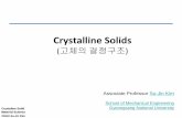 Chapter 3: The Structure of Crystalline Solidsma.gnu.ac.kr › course › ms › 03_Crystalline_Solid.pdf · 2020-03-27 · Crystallographic Planes (결정방향) •Miller Indices: