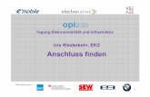 opi2020 2012 07 Anschluss finden EKZ Wiederkehr · Agenda 1. Stand der Dinge 2. Empfehlungen 3. Produkte für den Einstieg in E-Mobilität 4. Lösungen für schnelleres Laden OPI2020