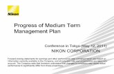 Progress of Medium Term Management Plan...Review of previous Medium Term Management Plan Ⅱ. Basic Policies and Consolidated financial targets Ⅲ. Measures and Consolidated financial