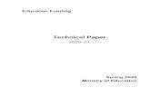 Technical Paper 2020–21 · 2020-06-19 · Technical Paper 2020–21, Spring 2020 7 . Introduction . Purpose . This paper contains an overview and details of the grant formulas and