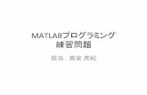 MATLABプログラミング 練習問題 - Waseda Universityoishi.info.waseda.ac.jp/~takayasu/classes/slides/matlab... · 2015-06-04 · 1次元配列（ベクトル）の生成・要素の操作