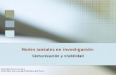 Redes sociales en investigacióntextos.pucp.edu.pe/pdf/2424.pdf · 2012-10-16 · Redes sociales en la investigación: comunicación y visibilidad Introducción Explosión de la información