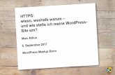 Über mich - Marc Niliusmit WP-CLI . WordPress Meetup Bonn WordPress-Site auf HTTPS umstellen • Resultat in den Developer Tools prüfen . WordPress Meetup Bonn WordPress-Site auf