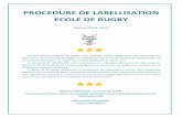PROCEDURE DE LABELLISATION ECOLE DE RUGBY...Les prérequis à respecter pour prétendre à un label Ecole de Rugby : Etre un club affilié à la Fédération Française de Rugby Auto