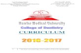 CURRICULUM - Hawler Medical UniversityHawler Medical University/College of Dentistry1 / Address: Beside Hawler learning hospital, 60m Street-Iraqi Kurdistan region-Email: info@den.hmu.edu.iq-Tel: