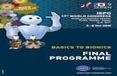 BASICS TO BIONICS FINAL PROGRAMME · ‘Basics to Bionics’ captures the breadth of the Congress in every aspect and the scientific sessions as well as the exhibition expand this