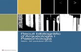 Recull bibliogràfic d’Arqueologia i Paleontologia€¦ · Recull bibliogràfic d’Arqueologia i Paleontologia Núm. 42 (octubre 2016)