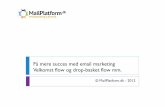 Få mere succes med email marketing Velkomst flow og drop …mailmailmail.net/kunder/mailplatform/mailplatform_dk... · 2012-10-10 · autoresponder og trigger baserede mails. ! En