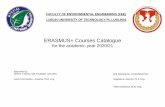 ERASMUS+ Courses Catalogue · soil physical chemistry, soil oxygenology, anthropogenic soils, ... (MathCAD), verification, validation, documentation and re-use of engineering calculations,
