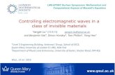 Controlling electromagnetic waves in a class of invisible ...maths.dur.ac.uk/lms/104/talks/1084liu.pdf · 1 Controlling electromagnetic waves in a class of invisible materials Yangjié