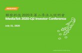 聯發科技 2020年第一季法人說明會 MediaTek 2020-Q1 Investor … › ... › q1 › Presentation.pdf · 2020-04-28 · This presentation also supplements Non Taiwan International
