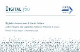Andrea Rangone, CEO Dogital360, Professore Politecnico di ...€¦ · La quarta rivoluzione: il nostro Gap digitale Fonte: Eurostat 2016 Mancano all’appello in Italia almeno 28