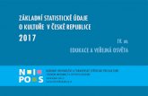 ZÁKLADNÍ STATISTICKÉ ÚDAJE · 2018-10-03 · zÁkladnÍ statistickÉ Údaje o kultuŘe v ČeskÉ republice 2017 nÁrodnÍ informaČnÍ a poradenskÉ stŘedisko pro kulturu centrum