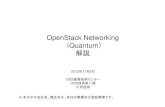 OpenStack Networking Quantum · OpenStack のケ゠フルザゥキテのひとつ OpenStack Compute （Nova ） OpenStack Identity （KeyStone ） OpenStack Image Service （Glance