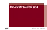 PwC’s Talent Survey 2015 · PwC’s Talent Survey 2015 2 PwC’s Talent Survey tager afsæt i PwC’s tilgang til talent management. Resultaterne indeholder besvarelser fra 102