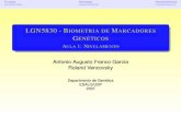 LGN5830 - Biometria de Marcadores Genéticos - Aula 1 ...docentes.esalq.usp.br/aafgarci/pub/aula1.pdf · Funções Derivadas Verossimilhança LGN5830 - BIOMETRIA DE MARCADORES GENÉTICOS