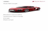 Audi R8 Coupé€¦ · Audi R8 Coupé techniniai duomenys ** Degalų sąnaudų ir CO2 emisijos reikšmės nurodytos diapazonais, nes jos priklauso nuo naudojamų padangų ir ratlankių
