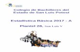 Estadística Básica 2017 - A Plantel 28, San Luis VColegio de Bachilleres del Estado de San Luis Potosí Estadística Básica 2017 - A Plantel 28, San Luis V Información General