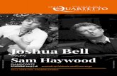 Joshua Bell - Società del Quartetto di Milano · sottoscrizione – allora definito accademia – della violinista italiana Regina Strinasacchi. La giovane, nata a Ostiglia (Mantova)