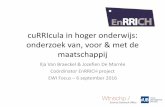 cuRRIcula in het hoger onderwijs: onderzoek van, voor en met de … · 2016-09-09 · cuRRIcula in hoger onderwijs: onderzoek van, voor & met de maatschappij Ilja Van Braeckel & Jozefien