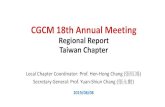 CGCM 18th Annual Meeting · 2020-03-14 · CGCM 18th Annual Meeting Regional Report Taiwan Chapter ... Book editing and publication 3. Running a journal: Journal of Chinese Medicine.