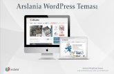 Arslania WordPress Temasımedia.arslania.com/2012/11/arslania-tema.pdf · - SEO uyumlu kodlama - CSS Sprite Tekniği - Detaylı kullanım rehberi - Profesyonel tasarım - Sosyal medya