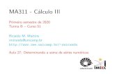 MA311 - C alculo III · provar que todos os zeros de (s) s~ao desta forma, ou seja, numeros pares negativos ou numeros complexos com parte real 1=2. Em particular, a solu˘c~ao deste