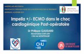 BORDEAUX, 4-5 FÉVRIER 2019 Impella +/- ECMO dans le choc ...CC-PC et LCOS: épidémiologie Choc cardiogénique post-cardiotomie (CC-PC): 2-6% des patients de chirurgie cardiaque Choc